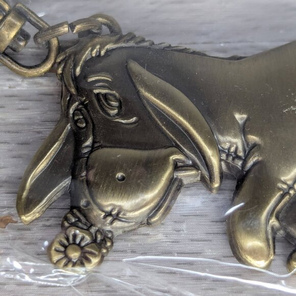 Disney Monogram International Eeyore Brass Metal Keychain Unused - Picture 4 of 9
